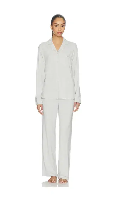 SKIMS Skims Sleep Long Sleeve Button Up Sleep Set | Thumbnail 1