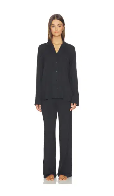 SKIMS Skims Sleep Long Sleeve Button Up Sleep Set | Thumbnail 1