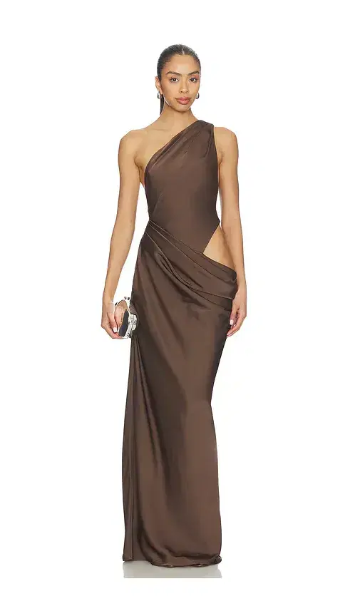 The Isadora Satin Maxi Dress
