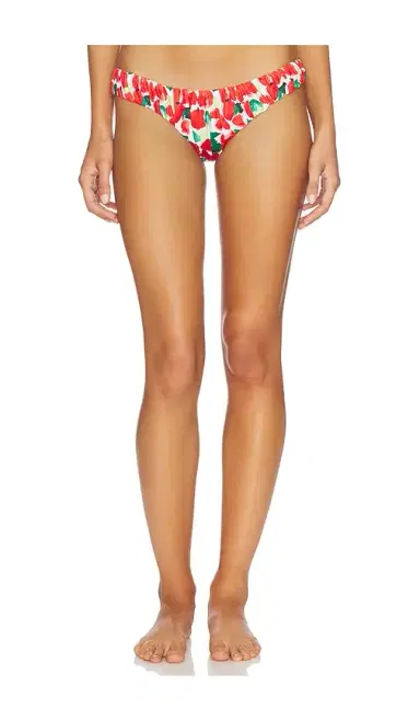 CAROLINE CONSTAS Dorit Ruched Bikini Bottom | Thumbnail 1