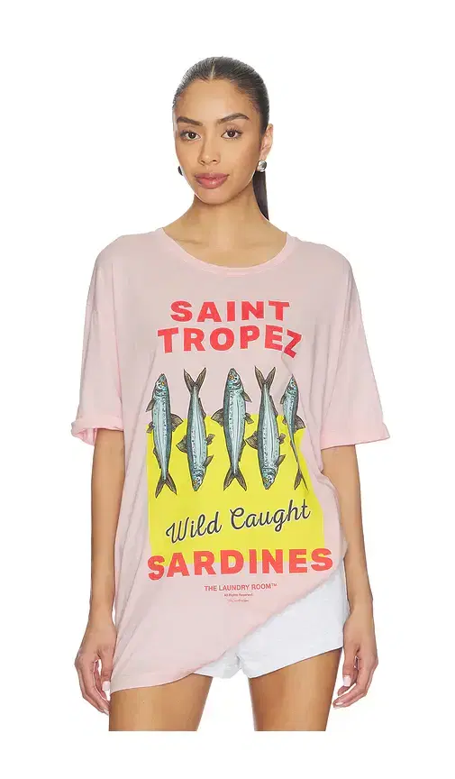 The Laundry Room Saint Tropez Sardines Oversized Tee