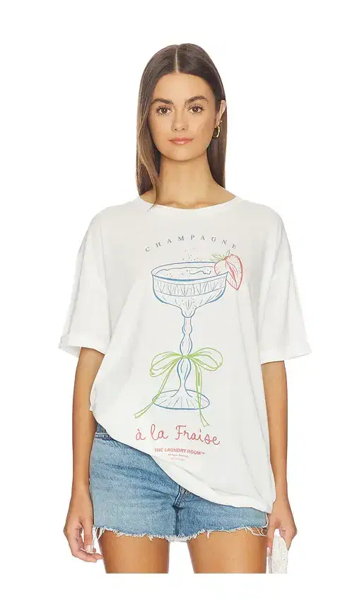 Strawberry Champagne Oversized Tee