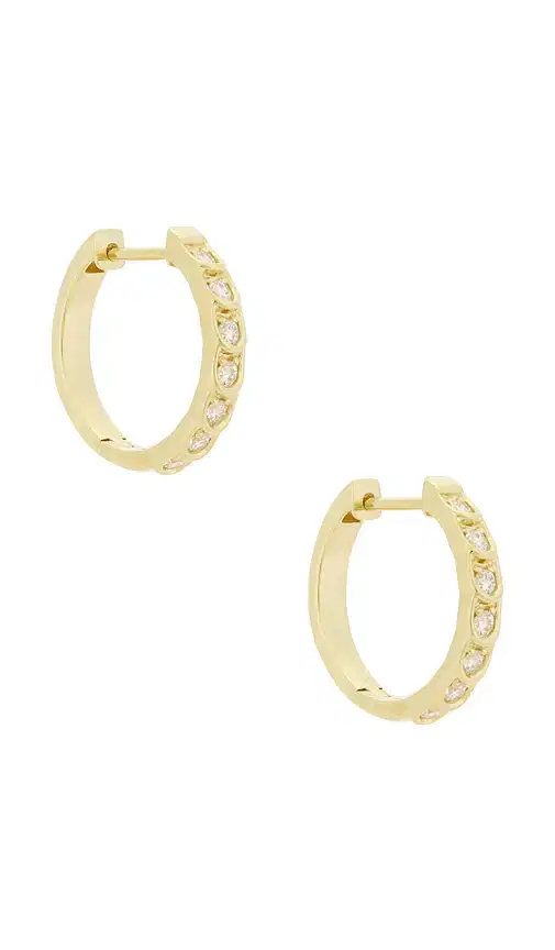 STONE AND STRAND La Scala Hoop Earrings