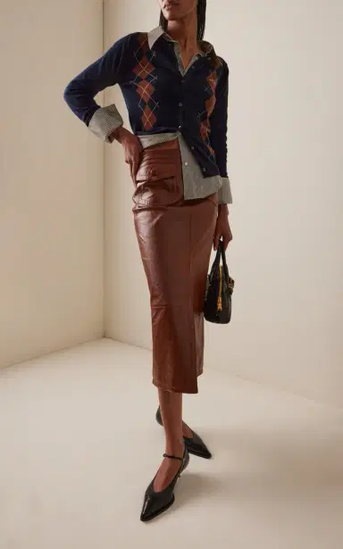 Miu Miu Argyle Cashmere Cardigan | Thumbnail 2 Miu Miu Argyle Cashmere Cardigan | Thumbnail 2