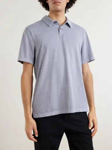 James Perse Supima Cotton-Jersey Polo Shirt - Men | Thumbnail 3 James Perse Supima Cotton-Jersey Polo Shirt - Men | Thumbnail 3