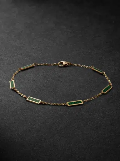 JIA JIA Gold Malachite Bracelet - Men | Thumbnail 1 JIA JIA Gold Malachite Bracelet - Men | Thumbnail 1