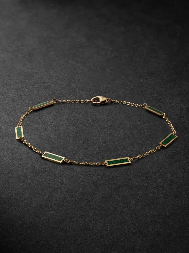JIA JIA Gold Malachite Bracelet - Men