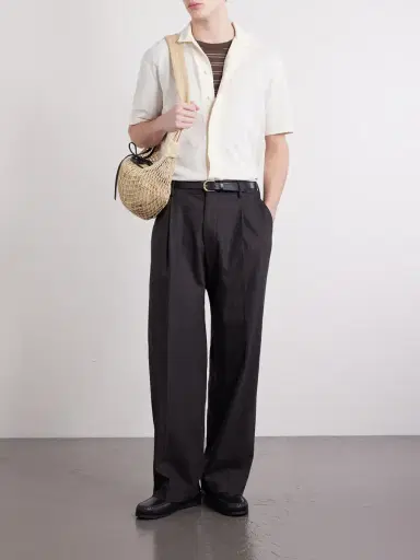 Altea Jean Camp-Collar Cotton-Piqué Shirt - Men | Thumbnail 2