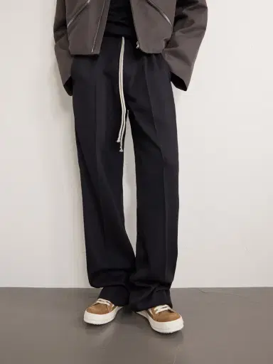 Rick Owens Vintage Full-Grain Leather-Trimmed Suede Sneakers - Men | Thumbnail 2 Rick Owens Vintage Full-Grain Leather-Trimmed Suede Sneakers - Men | Thumbnail 2