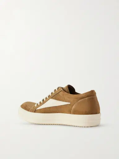 Rick Owens Vintage Full-Grain Leather-Trimmed Suede Sneakers - Men | Thumbnail 4 Rick Owens Vintage Full-Grain Leather-Trimmed Suede Sneakers - Men | Thumbnail 4