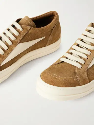 Rick Owens Vintage Full-Grain Leather-Trimmed Suede Sneakers - Men | Thumbnail 5 Rick Owens Vintage Full-Grain Leather-Trimmed Suede Sneakers - Men | Thumbnail 5