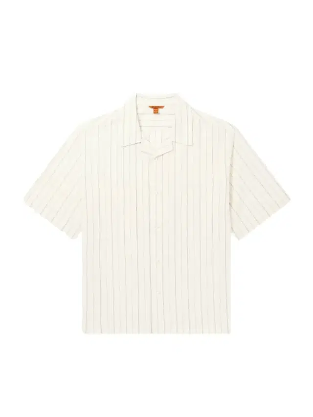 Cuban-Collar Garment-Dyed Striped Cotton-Poplin Shirt - Men