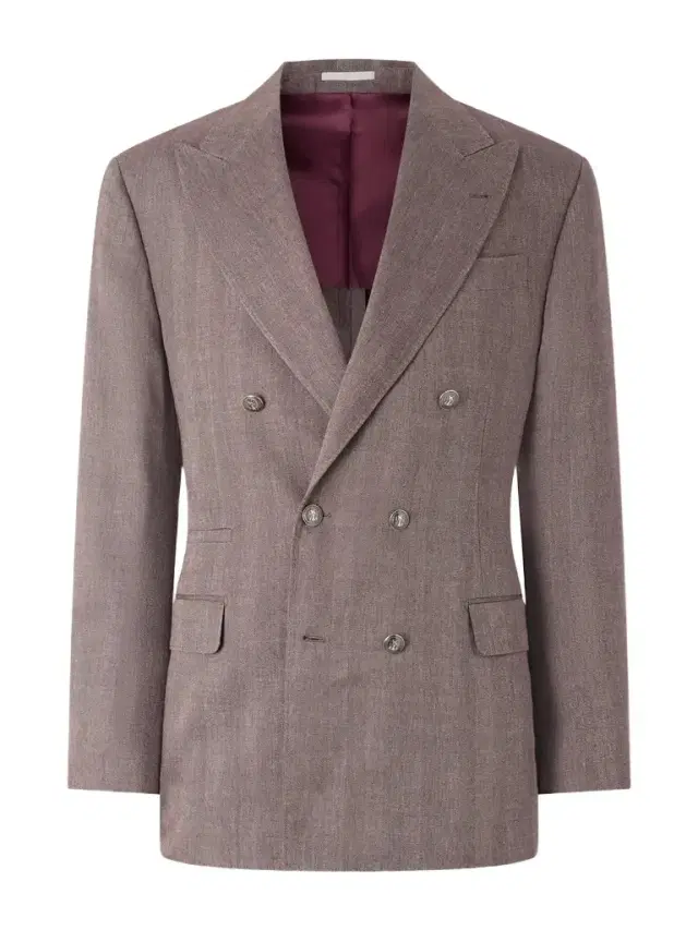 Double-Breasted Herringbone Linen and Virgin Wool-Blend Suit Jacket - Men