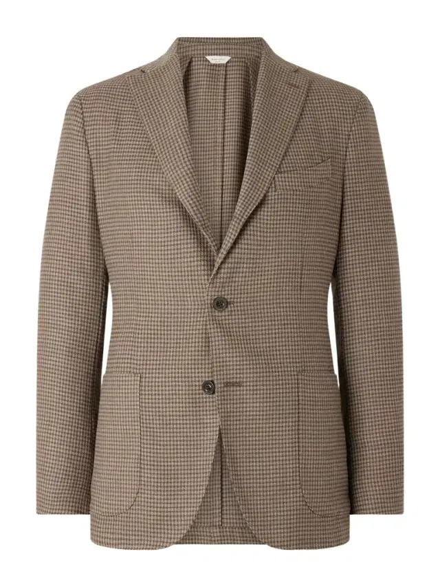 Houndstooth Virgin Wool-Blend Blazer - Men