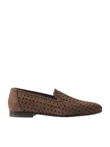 Manolo Blahnik Mario Woven Suede Loafers - Men | Thumbnail 1 Manolo Blahnik Mario Woven Suede Loafers - Men | Thumbnail 1