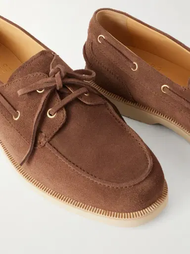 Brunello Cucinelli Suede Boat Shoes - Men | Thumbnail 5 Brunello Cucinelli Suede Boat Shoes - Men | Thumbnail 5