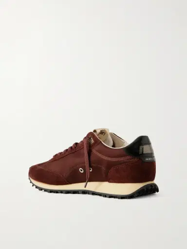 Golden Goose Marathon Suede and Leather-Trimmed Satin Sneakers - Men | Thumbnail 4 Golden Goose Marathon Suede and Leather-Trimmed Satin Sneakers - Men | Thumbnail 4