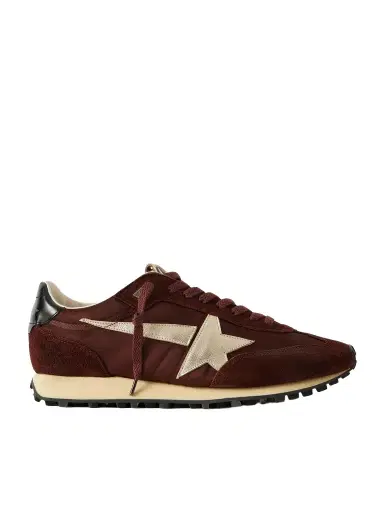 Golden Goose Marathon Suede and Leather-Trimmed Satin Sneakers - Men | Thumbnail 1 Golden Goose Marathon Suede and Leather-Trimmed Satin Sneakers - Men | Thumbnail 1