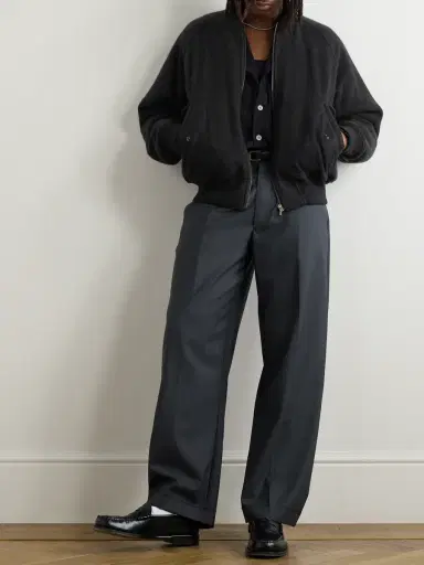 A.PRESSE Padded Cashmere-Felt Bomber Jacket - Men | Thumbnail 2 A.PRESSE Padded Cashmere-Felt Bomber Jacket - Men | Thumbnail 2