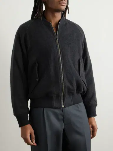 A.PRESSE Padded Cashmere-Felt Bomber Jacket - Men | Thumbnail 3 A.PRESSE Padded Cashmere-Felt Bomber Jacket - Men | Thumbnail 3