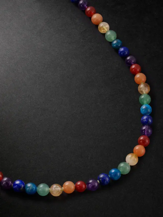 JIA JIA Gold Multi-Stone Necklace - Men