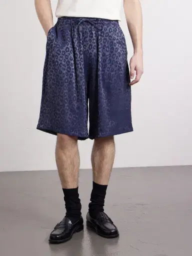 Needles H.D. Straight-Leg Leopard-Jacquard Drawstring Shorts - Men | Thumbnail 3