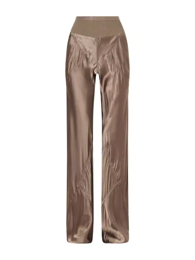 Bias Satin Flared Pants