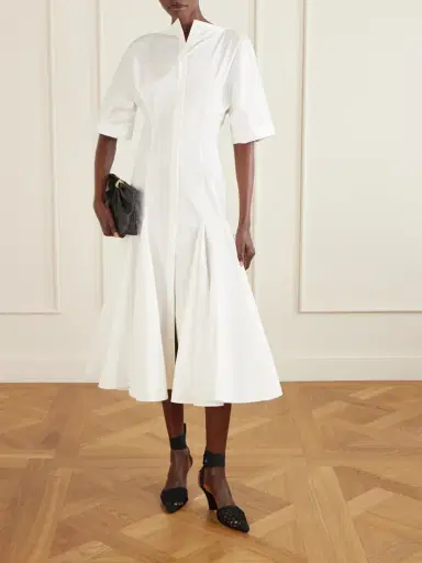 Jacquemus Moisson Pleated Cotton-poplin Shirt Dress | Thumbnail 2 Jacquemus Moisson Pleated Cotton-poplin Shirt Dress | Thumbnail 2