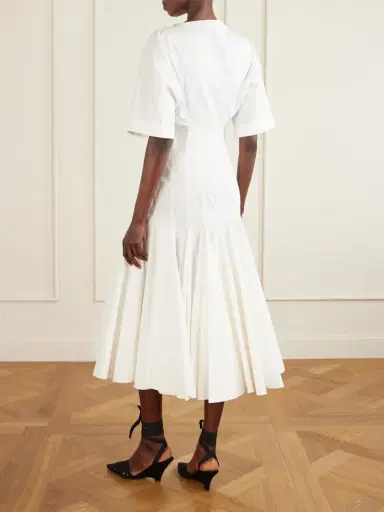 Jacquemus Moisson Pleated Cotton-poplin Shirt Dress | Thumbnail 3 Jacquemus Moisson Pleated Cotton-poplin Shirt Dress | Thumbnail 3