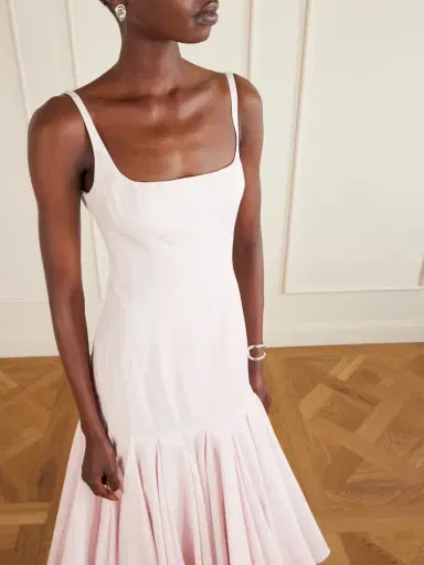 Jacquemus Agave Paneled Pleated Cotton-poplin Midi Dress | Thumbnail 4 Jacquemus Agave Paneled Pleated Cotton-poplin Midi Dress | Thumbnail 4
