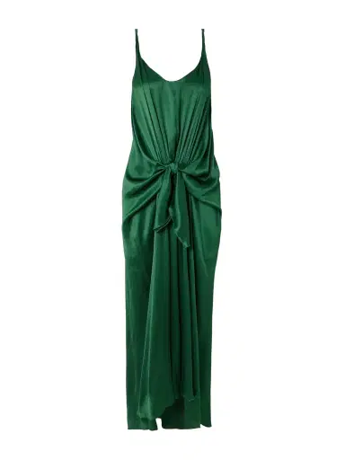 JW Anderson Tie-detailed Crinkled-silk Maxi Dress | Thumbnail 1 JW Anderson Tie-detailed Crinkled-silk Maxi Dress | Thumbnail 1