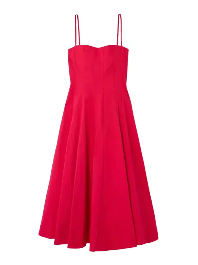 Staud Wylie Paneled Cotton-blend Poplin Midi Dress