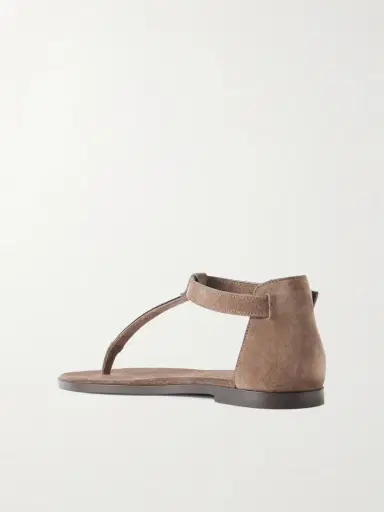 Brunello Cucinelli Bead-embellished Suede Sandals | Thumbnail 3 Brunello Cucinelli Bead-embellished Suede Sandals | Thumbnail 3