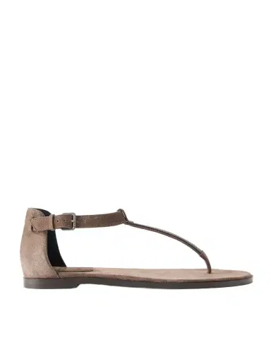 Brunello Cucinelli Bead-embellished Suede Sandals | Thumbnail 1 Brunello Cucinelli Bead-embellished Suede Sandals | Thumbnail 1