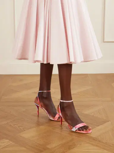 Christian Louboutin Miss Z 80 Floral-print Crepe De Chine Sandals | Thumbnail 2