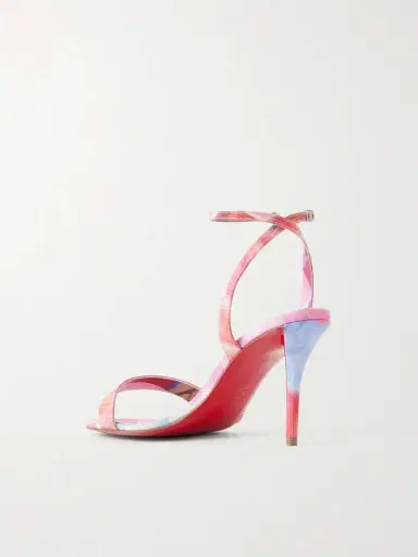 Christian Louboutin Miss Z 80 Floral-print Crepe De Chine Sandals | Thumbnail 3