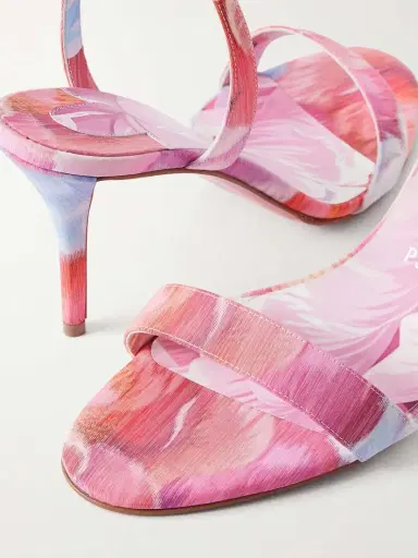 Christian Louboutin Miss Z 80 Floral-print Crepe De Chine Sandals | Thumbnail 5