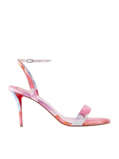 Christian Louboutin Miss Z 80 Floral-print Crepe De Chine Sandals | Thumbnail 1