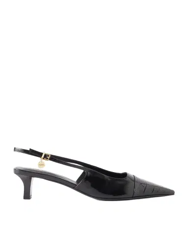 Tod's Embellished Croc-effect Leather Slingback Pumps | Thumbnail 1 Tod's Embellished Croc-effect Leather Slingback Pumps | Thumbnail 1