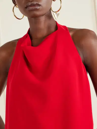 Valentino Garavani Draped Silk-cady Mini Dress | Thumbnail 4 Valentino Garavani Draped Silk-cady Mini Dress | Thumbnail 4
