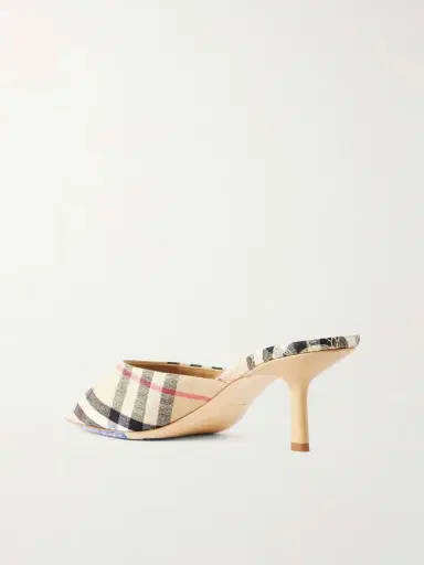Burberry Checked Canvas Mules | Thumbnail 3