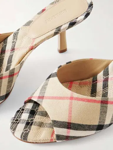 Burberry Checked Canvas Mules | Thumbnail 5