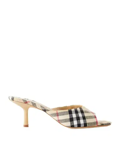 Burberry Checked Canvas Mules | Thumbnail 1