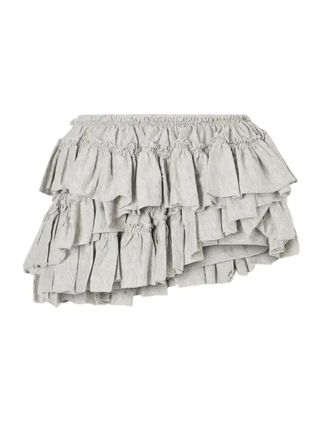 Asymmetric Ruffled Cotton-jersey Shorts