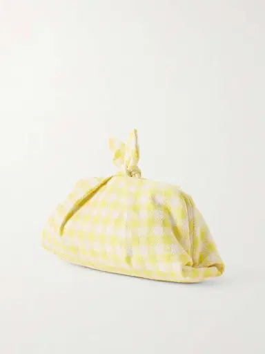 Aquazzura Bow Tie Checked Bouclé-jacquard Clutch | Thumbnail 4 Aquazzura Bow Tie Checked Bouclé-jacquard Clutch | Thumbnail 4