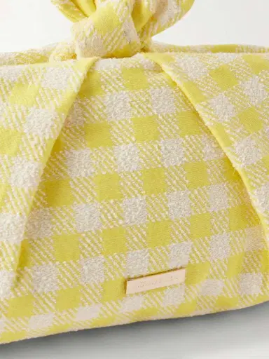 Aquazzura Bow Tie Checked Bouclé-jacquard Clutch | Thumbnail 5 Aquazzura Bow Tie Checked Bouclé-jacquard Clutch | Thumbnail 5