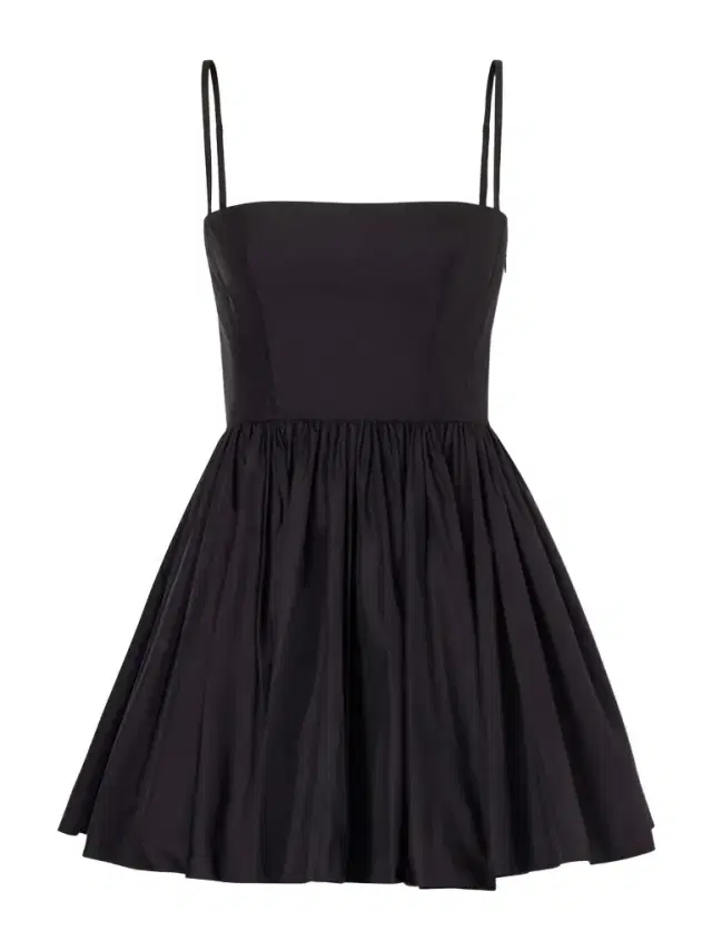 Alaïa Pleated Taffeta Bustier Mini Dress