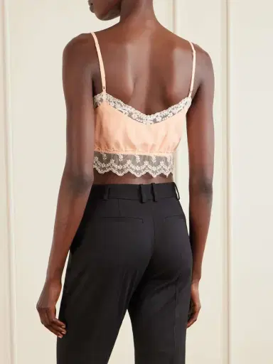 Simone Rocha Lace-trimmed Crepe De Chine Bralette | Thumbnail 4