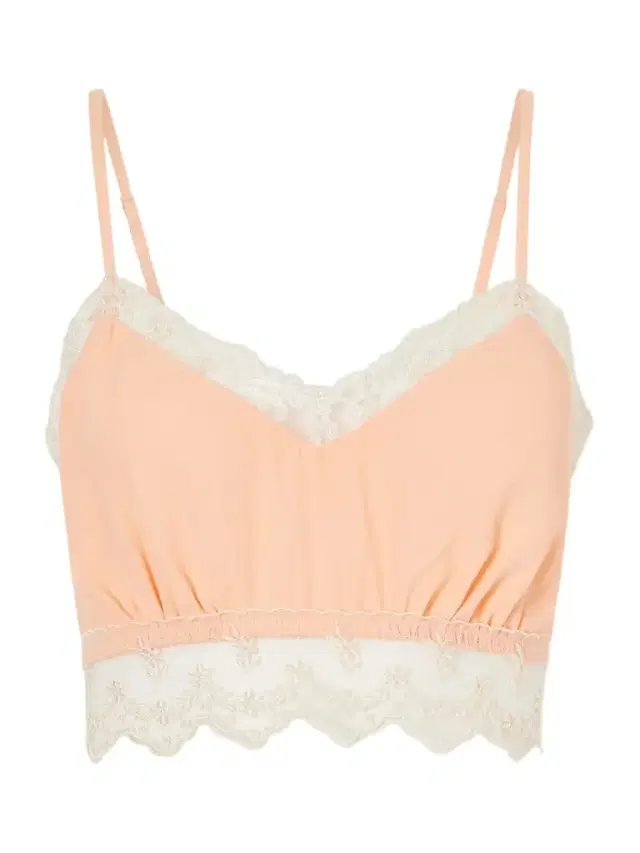 Lace-trimmed Crepe De Chine Bralette