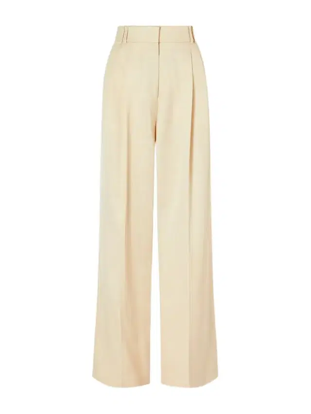 Pleated Twill Wide-leg Pants